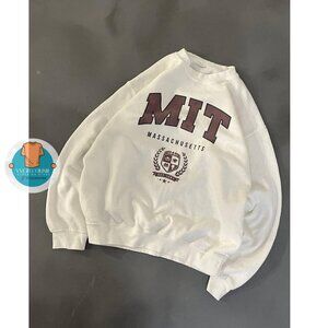 MIT Massachusetts Heavyweight Shirt Sweatshirt Retro Sweatshirt shirt white